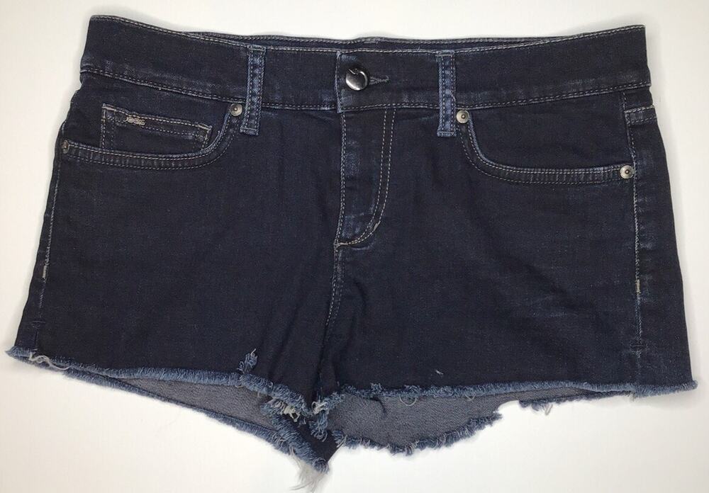 Joe's Women's Size 27 Dark Wash 'Raw Edge' Cut Off Stretch Jean Shorts